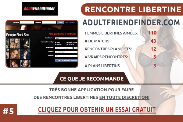 Site pour libertin AdultFriendFinder France