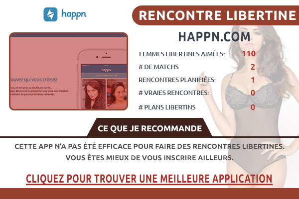 Site pour libertin Happn France