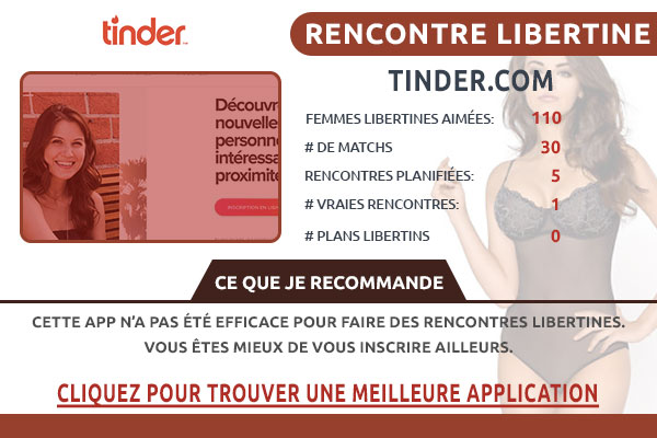Site pour libertin Tinder France